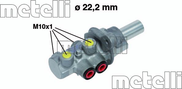 Metelli 05-0676 - Головний гальмівний циліндр avtolavka.club