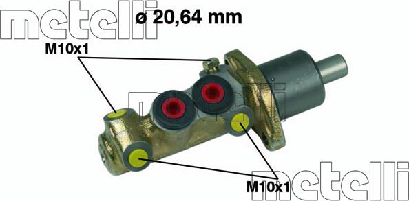 Metelli 05-0087 - Головний гальмівний циліндр avtolavka.club