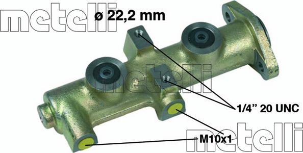 Metelli 05-0132 - Головний гальмівний циліндр avtolavka.club