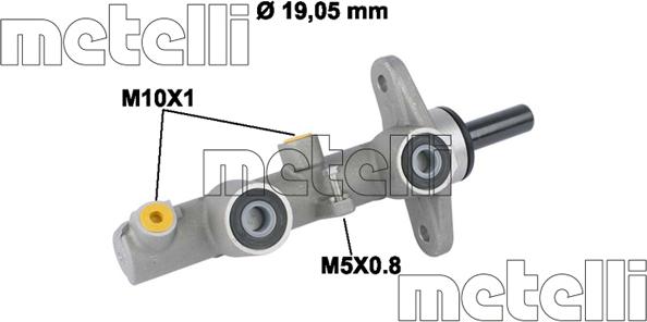 Metelli 05-0813 - Головний гальмівний циліндр avtolavka.club