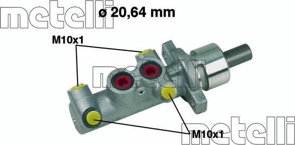 Metelli 05-0397 - Головний гальмівний циліндр avtolavka.club