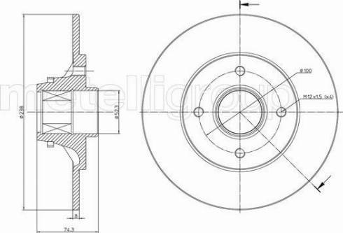 Metelli 23-0537 - Гальмівний диск avtolavka.club