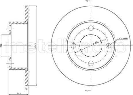 Metelli 23-0185 - Гальмівний диск avtolavka.club