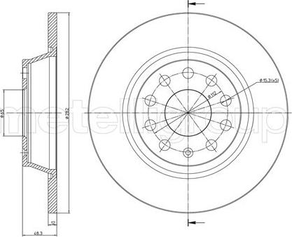 DJ Parts BD1328 - Гальмівний диск avtolavka.club