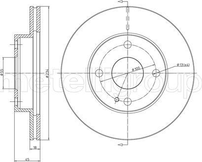 Metelli 23-0276 - Гальмівний диск avtolavka.club