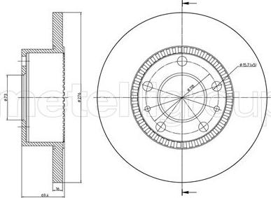 Metelli 23-0779 - Гальмівний диск avtolavka.club