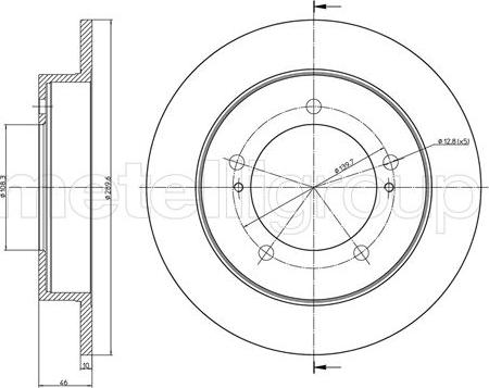 Metelli 23-1096 - Гальмівний диск avtolavka.club