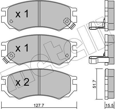 Metelli 22-0488-0 - Гальмівні колодки, дискові гальма avtolavka.club