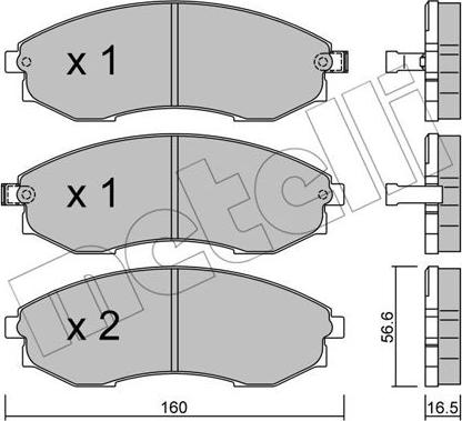 Metelli 22-0517-0 - Гальмівні колодки, дискові гальма avtolavka.club