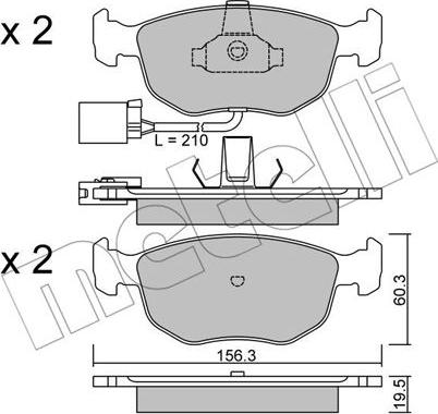 Metelli 22-0656-1 - Гальмівні колодки, дискові гальма avtolavka.club