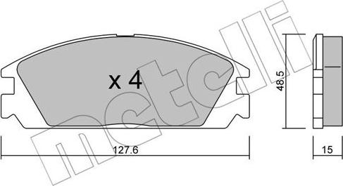 Metelli 22-0237-0 - Гальмівні колодки, дискові гальма avtolavka.club