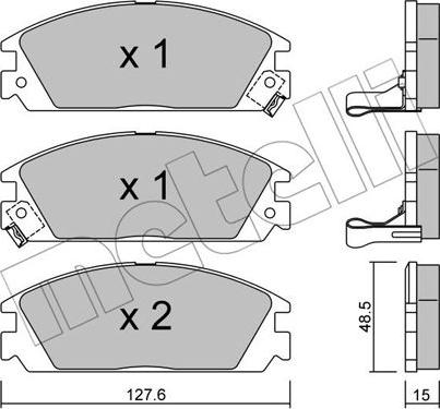 Metelli 22-0237-1 - Гальмівні колодки, дискові гальма avtolavka.club