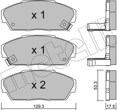 Metelli 22-0225-0 - Гальмівні колодки, дискові гальма avtolavka.club