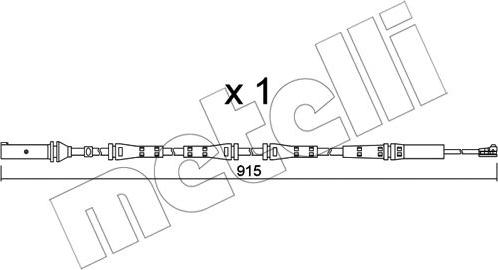 Metelli SU.351 - Сигналізатор, знос гальмівних колодок avtolavka.club