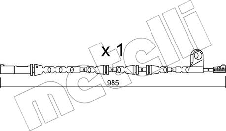 Metelli SU.309 - Сигналізатор, знос гальмівних колодок avtolavka.club