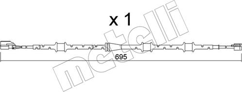 Metelli SU.381 - Сигналізатор, знос гальмівних колодок avtolavka.club