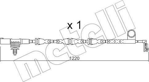 Metelli SU.256 - Сигналізатор, знос гальмівних колодок avtolavka.club
