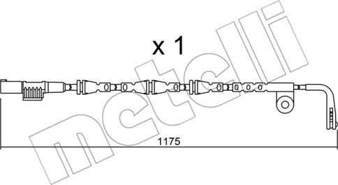 Metelli SU.253 - Сигналізатор, знос гальмівних колодок avtolavka.club