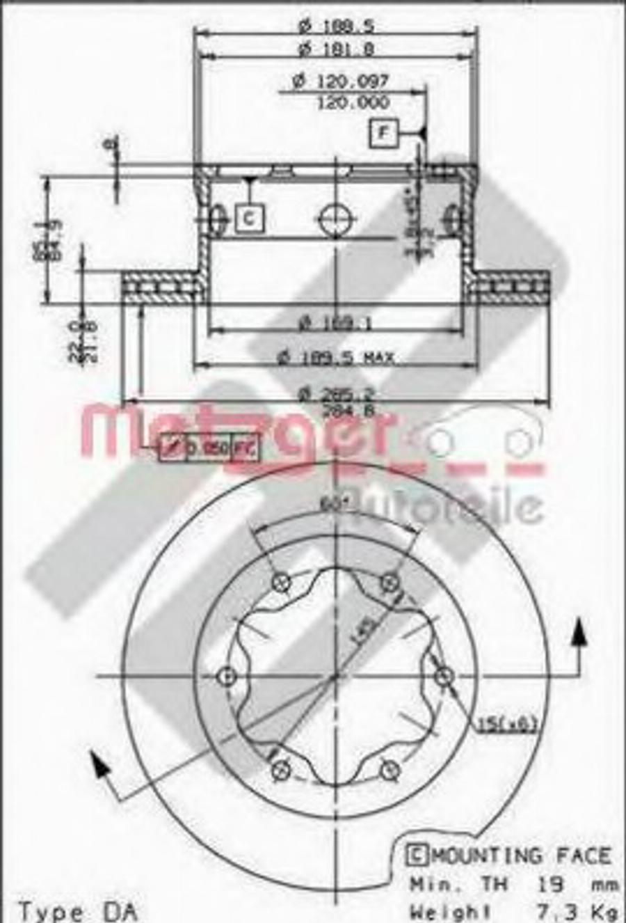 Metzger 44062 - Гальмівний диск avtolavka.club