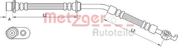 Metzger 4110966 - Гальмівний шланг avtolavka.club