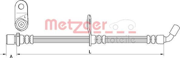 Metzger 4110907 - Гальмівний шланг avtolavka.club