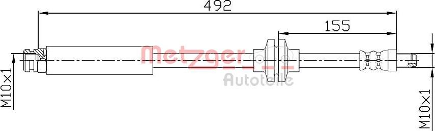 Metzger 4110476 - Гальмівний шланг avtolavka.club