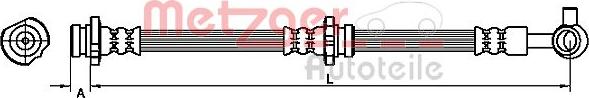 Metzger 4110859 - Гальмівний шланг avtolavka.club