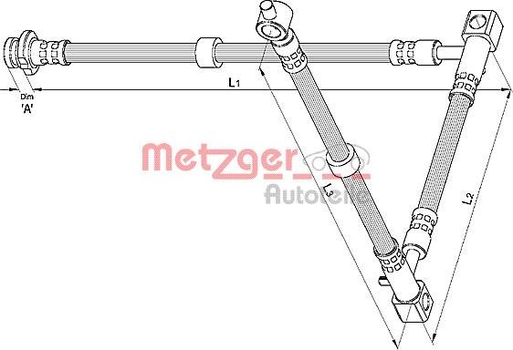 Metzger 4110394 - Гальмівний шланг avtolavka.club