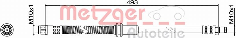 Metzger 4111482 - Гальмівний шланг avtolavka.club