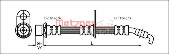 Metzger 4111423 - Гальмівний шланг avtolavka.club