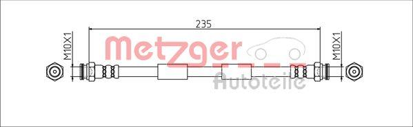 Metzger 4111806 - Гальмівний шланг avtolavka.club