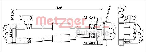 Metzger 4111812 - Гальмівний шланг avtolavka.club