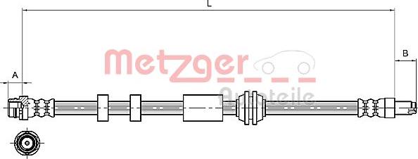 Metzger 4111216 - Гальмівний шланг avtolavka.club