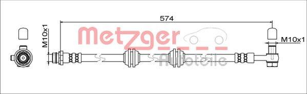 Metzger 4111755 - Гальмівний шланг avtolavka.club