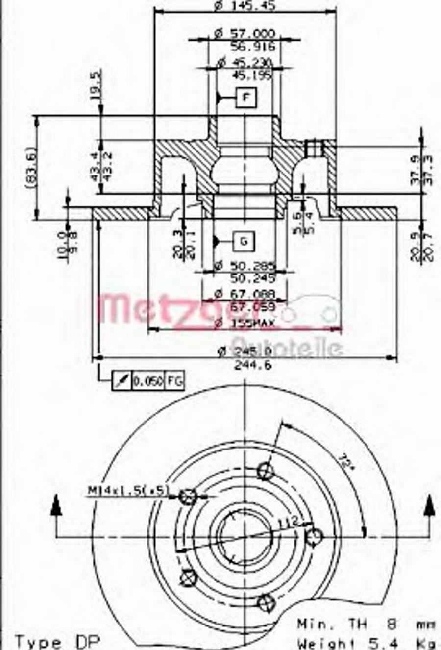 Metzger 6431.00 - Гальмівний диск avtolavka.club