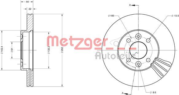 Metzger 6110406 - Гальмівний диск avtolavka.club