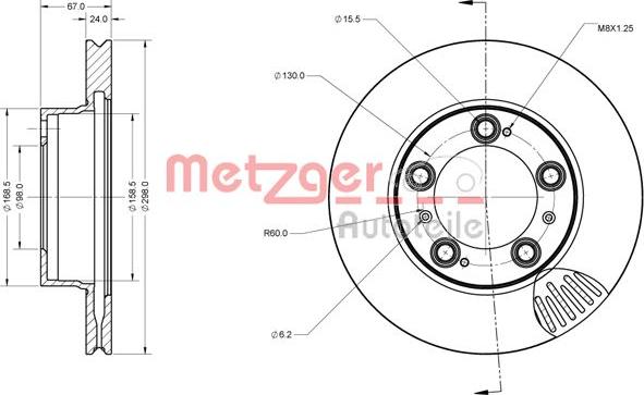 Metzger 6110477 - Гальмівний диск avtolavka.club