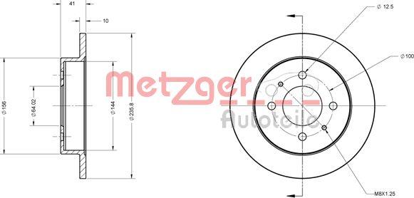 Metzger 6110509 - Гальмівний диск avtolavka.club