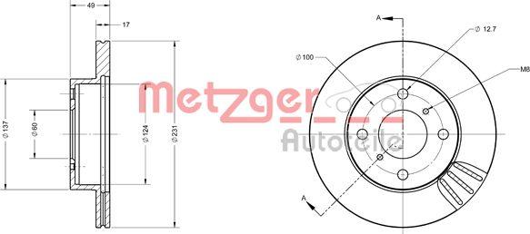 Metzger 6110500 - Гальмівний диск avtolavka.club