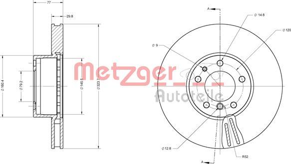 Metzger 6110522 - Гальмівний диск avtolavka.club