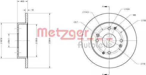 Metzger 6110579 - Гальмівний диск avtolavka.club