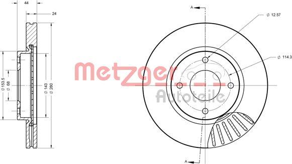 Metzger 6110578 - Гальмівний диск avtolavka.club