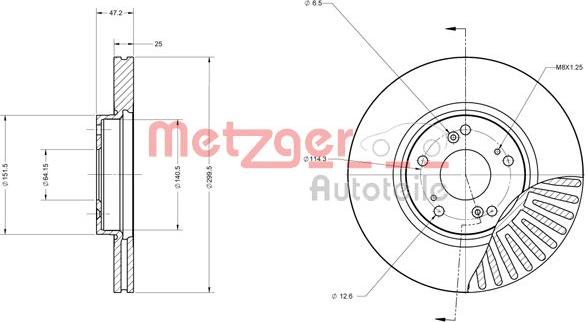 Metzger 6110572 - Гальмівний диск avtolavka.club