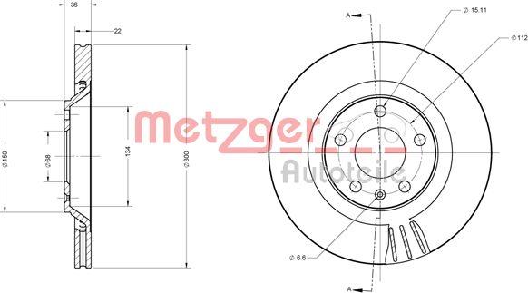 Metzger 6110697 - Гальмівний диск avtolavka.club