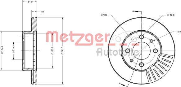 Metzger 6110618 - Гальмівний диск avtolavka.club