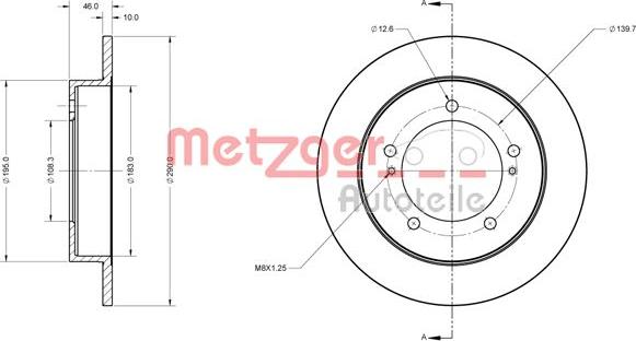 Metzger 6110685 - Гальмівний диск avtolavka.club