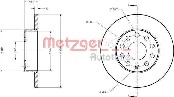 Metzger 6110030 - Гальмівний диск avtolavka.club