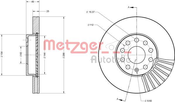 Metzger 6110021 - Гальмівний диск avtolavka.club