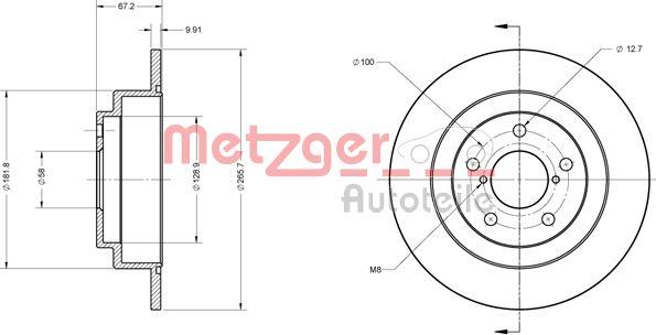 Metzger 6110110 - Гальмівний диск avtolavka.club