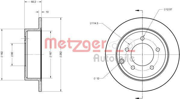 Metzger 6110122 - Гальмівний диск avtolavka.club